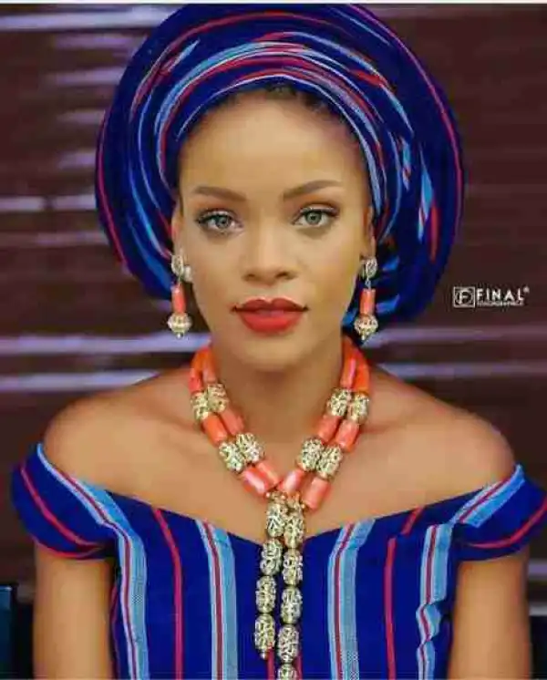 See Stunning Photo of Rihanna in Local Attire; 